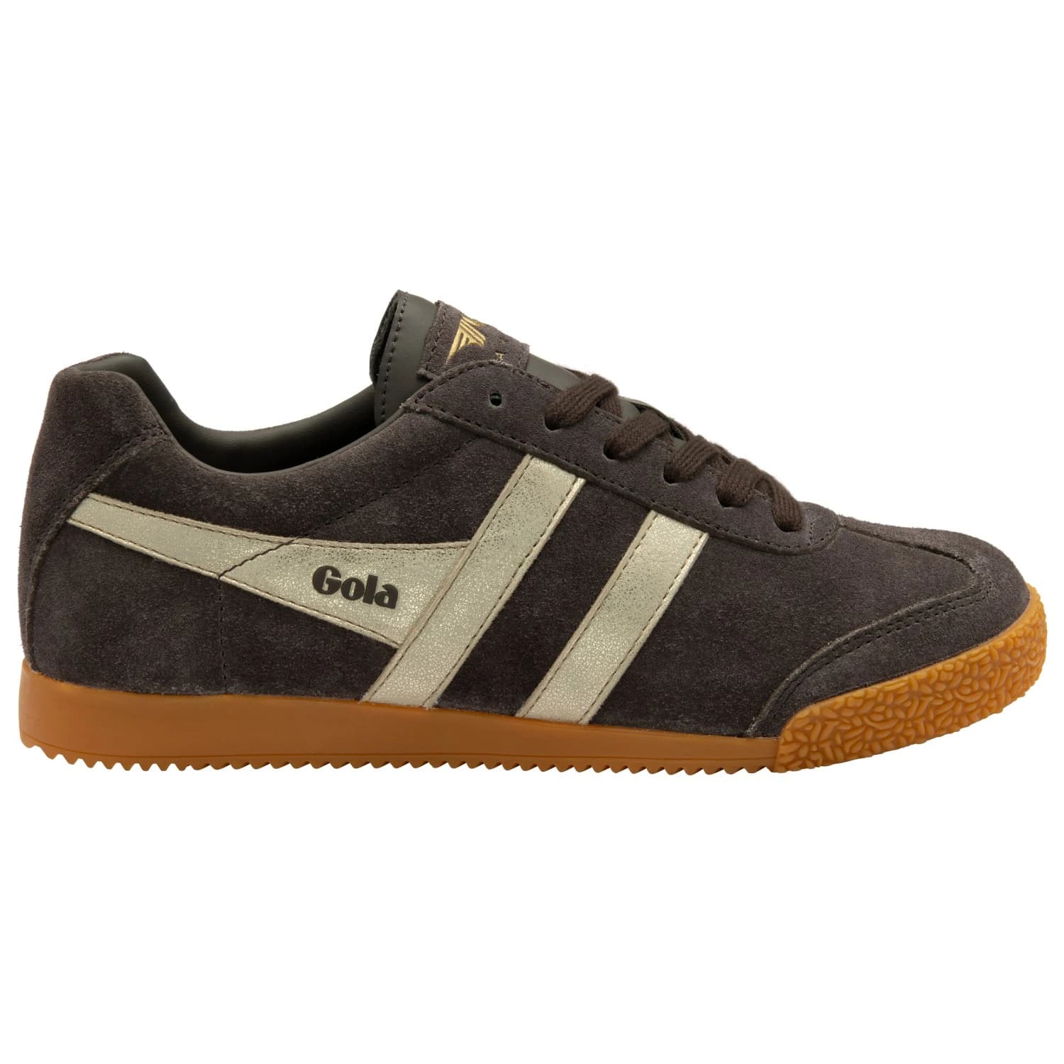 Дамски маратонки Gola Women's Harrier Mirror Sneakers - Mocha / Gold / Gum