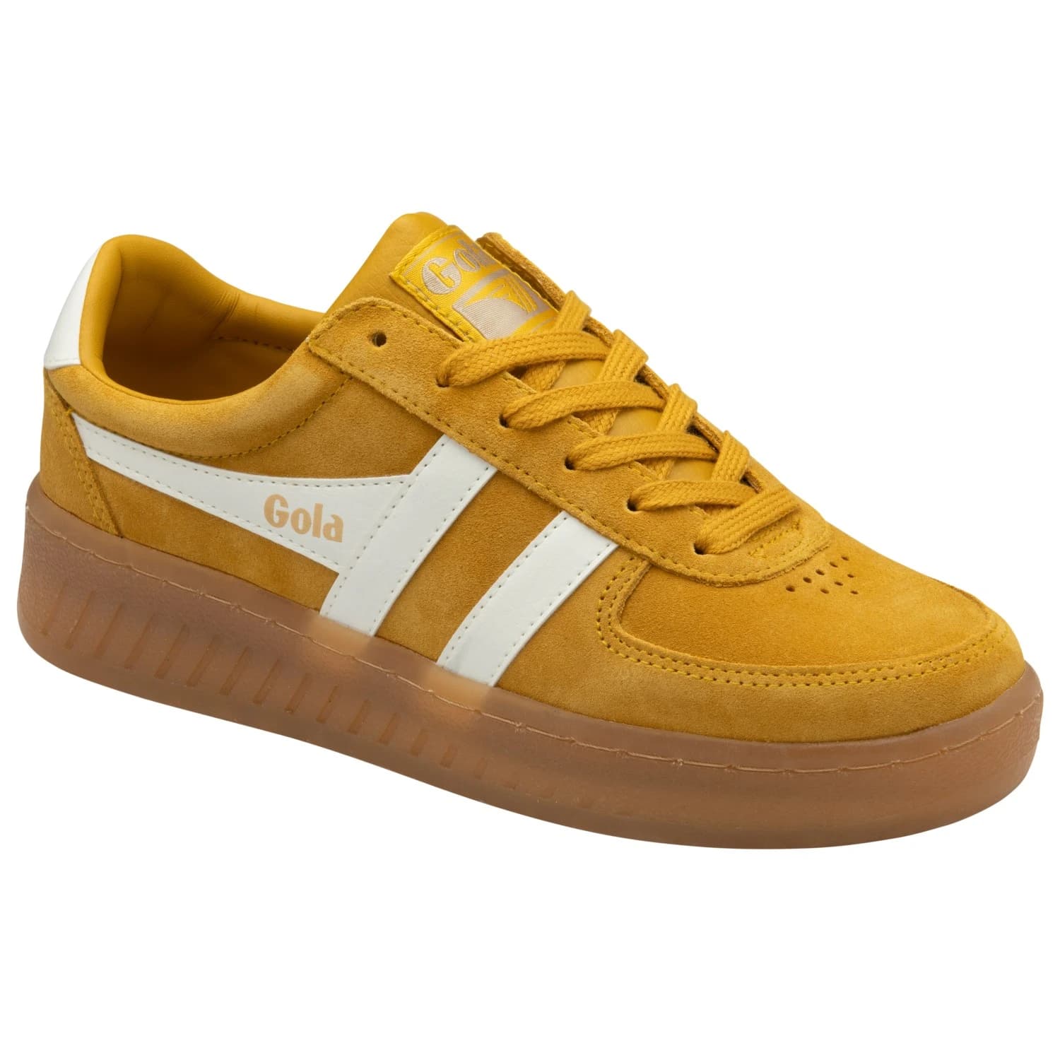 Дамски маратонки Gola Women's Grandslam Suede Sneakers - Sun / Off-White / Gum