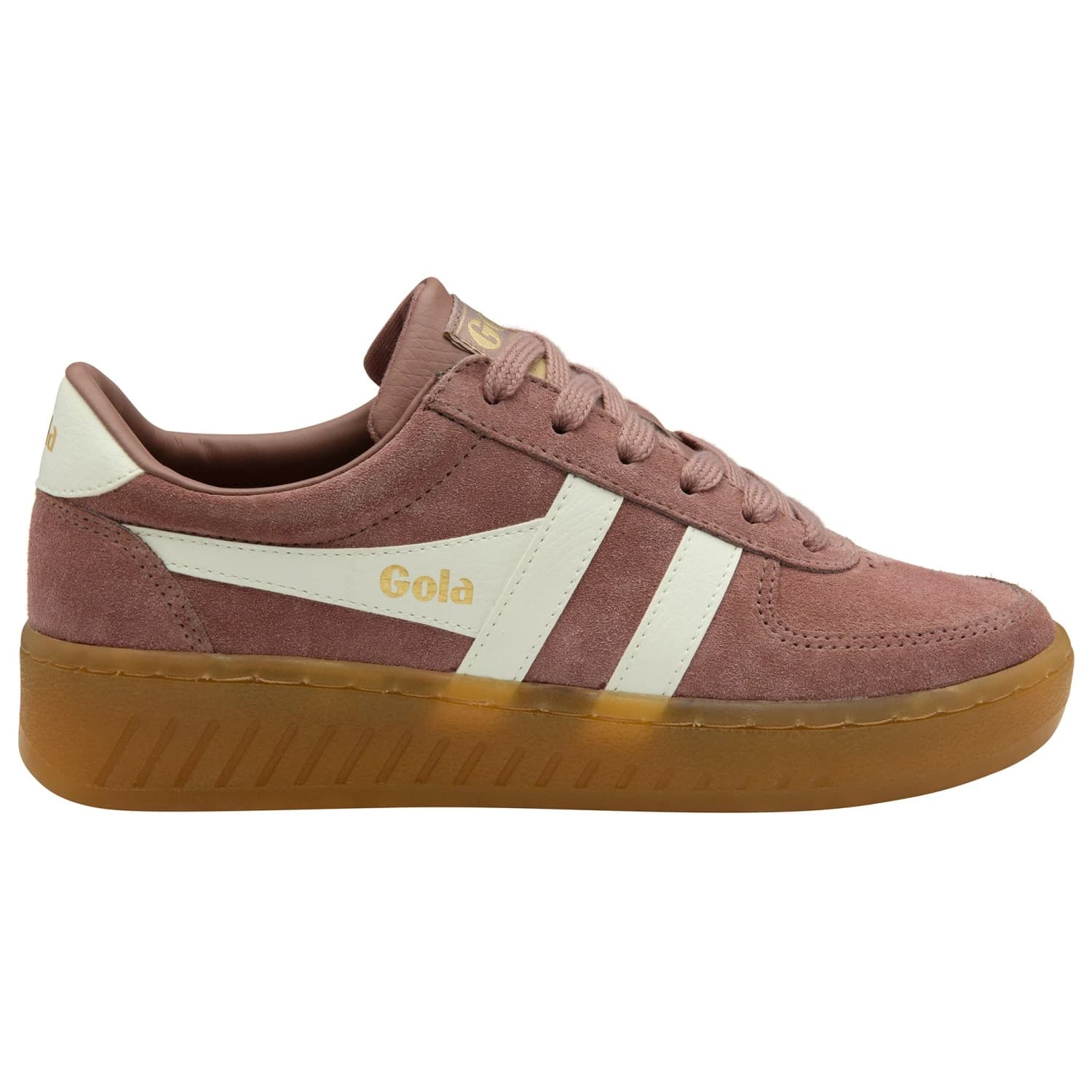 Дамски маратонки Gola Women's Grandslam Suede Sneakers - Brownrose / Off White / Gum