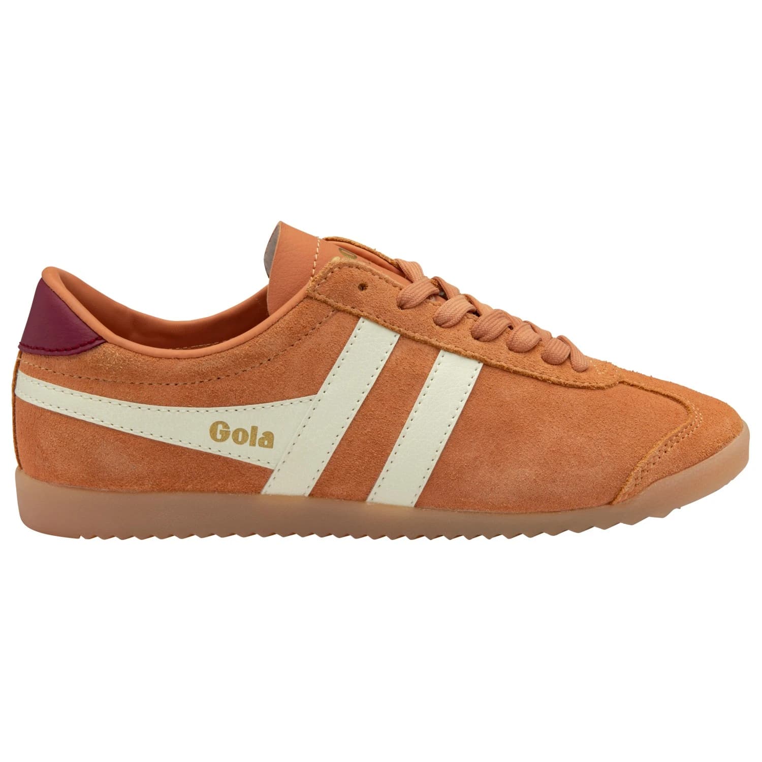 Дамски маратонки Gola Women's Bullet Suede Sneakers - Terracotta / Off-White / Pale Gum