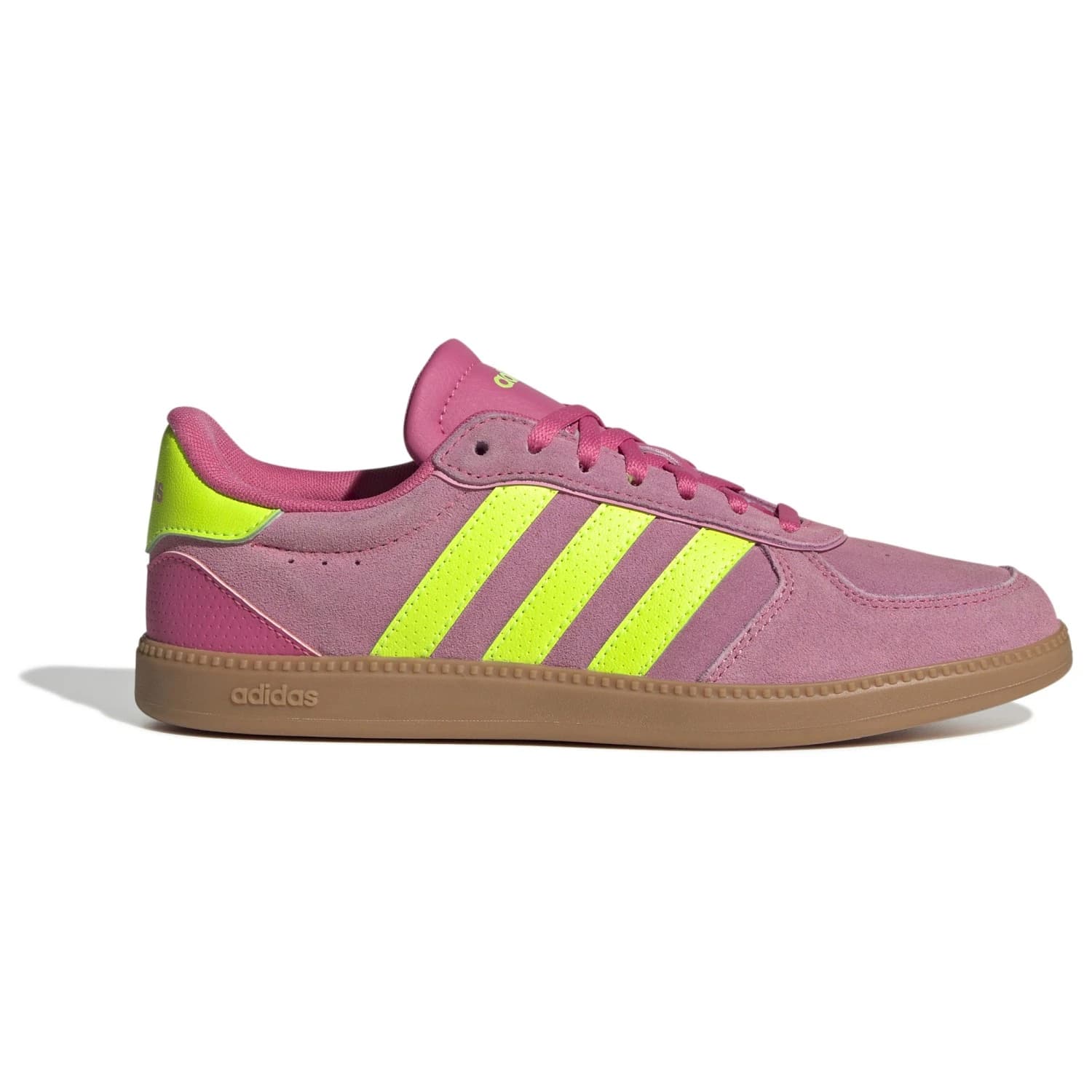 Дамски маратонки adidas Women's Breaknet Sleek Suede Sneakers - Pulse Magenta / Lucid Lemon / Bliss Pink