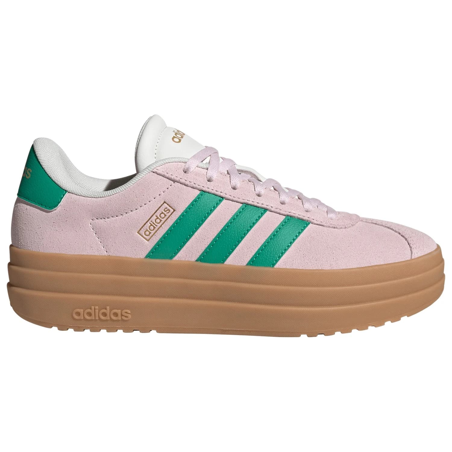 Дамски маратонки adidas Women's VL Court Bold Sneakers - Clear Pink / Court Green / Core White