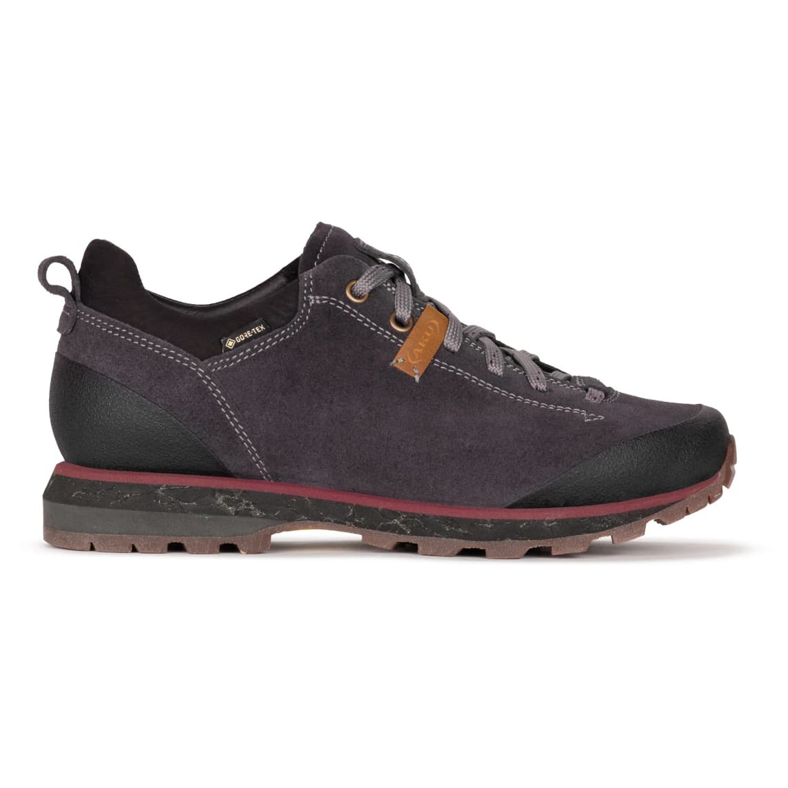 Дамски маратонки AKU Women's Bellamont 4 Suede GTX Casual shoes - Anthracite / Bordeaux