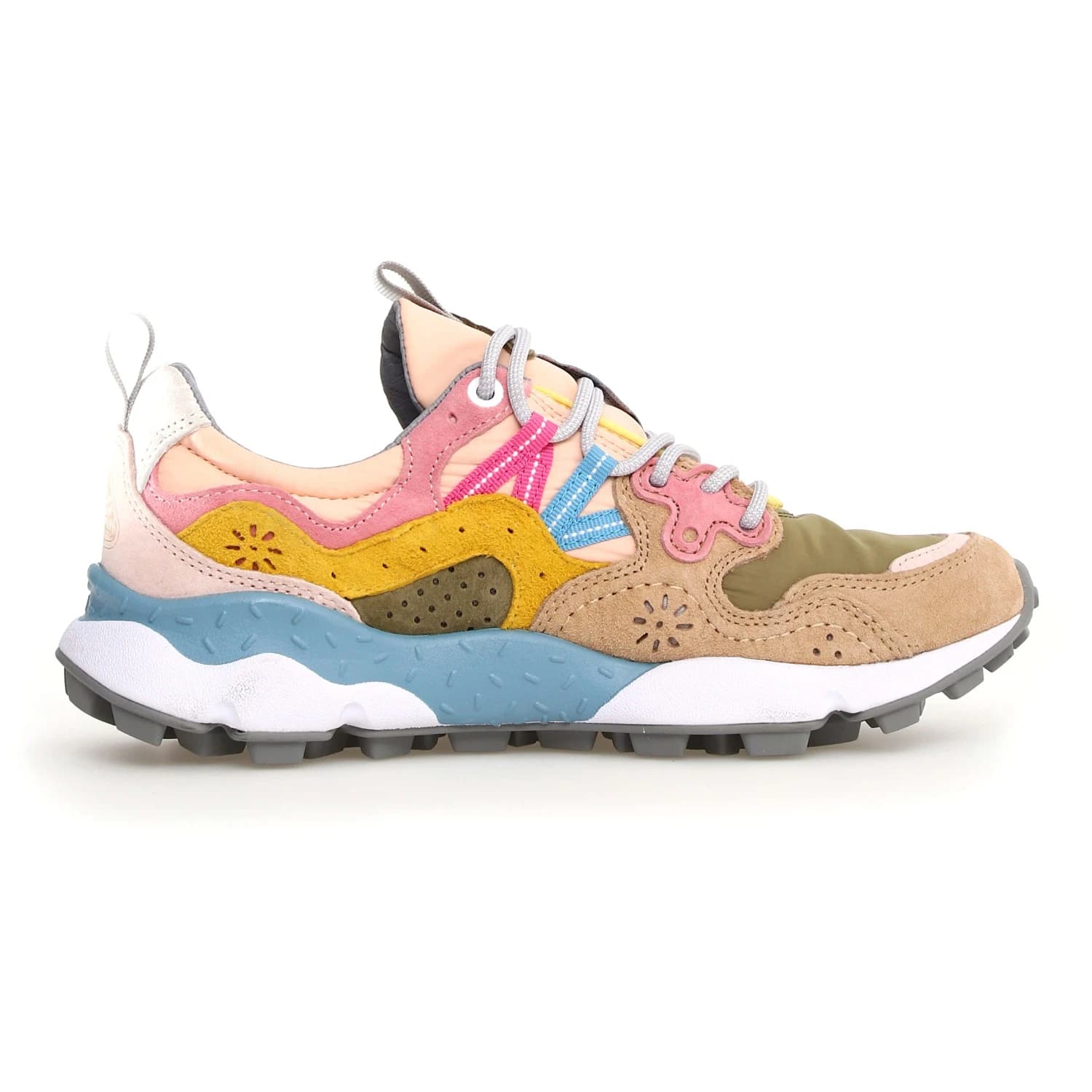 Дамски маратонки Flower Mountain Women's Yamano 3 Sneakers - Beige / Militare / Pink