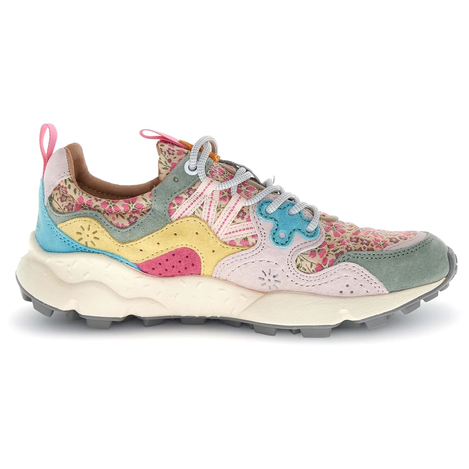 Дамски маратонки Flower Mountain Women's Yamano 3 Sneakers - Leo Sage / Pink / Yellow