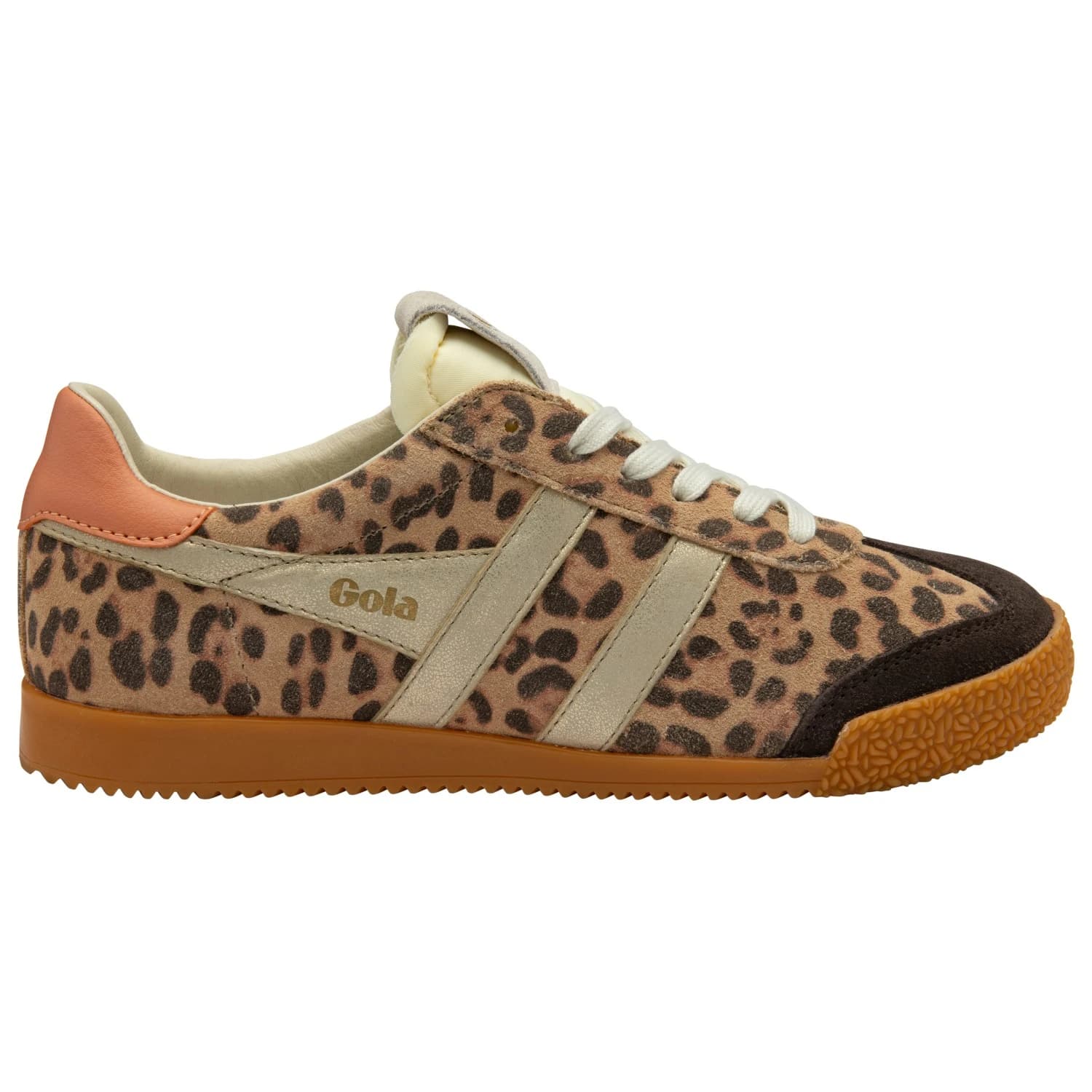Дамски маратонки Gola Women's Elan Safari Sneakers - Leopard / Mocha / Gold / Terracotta