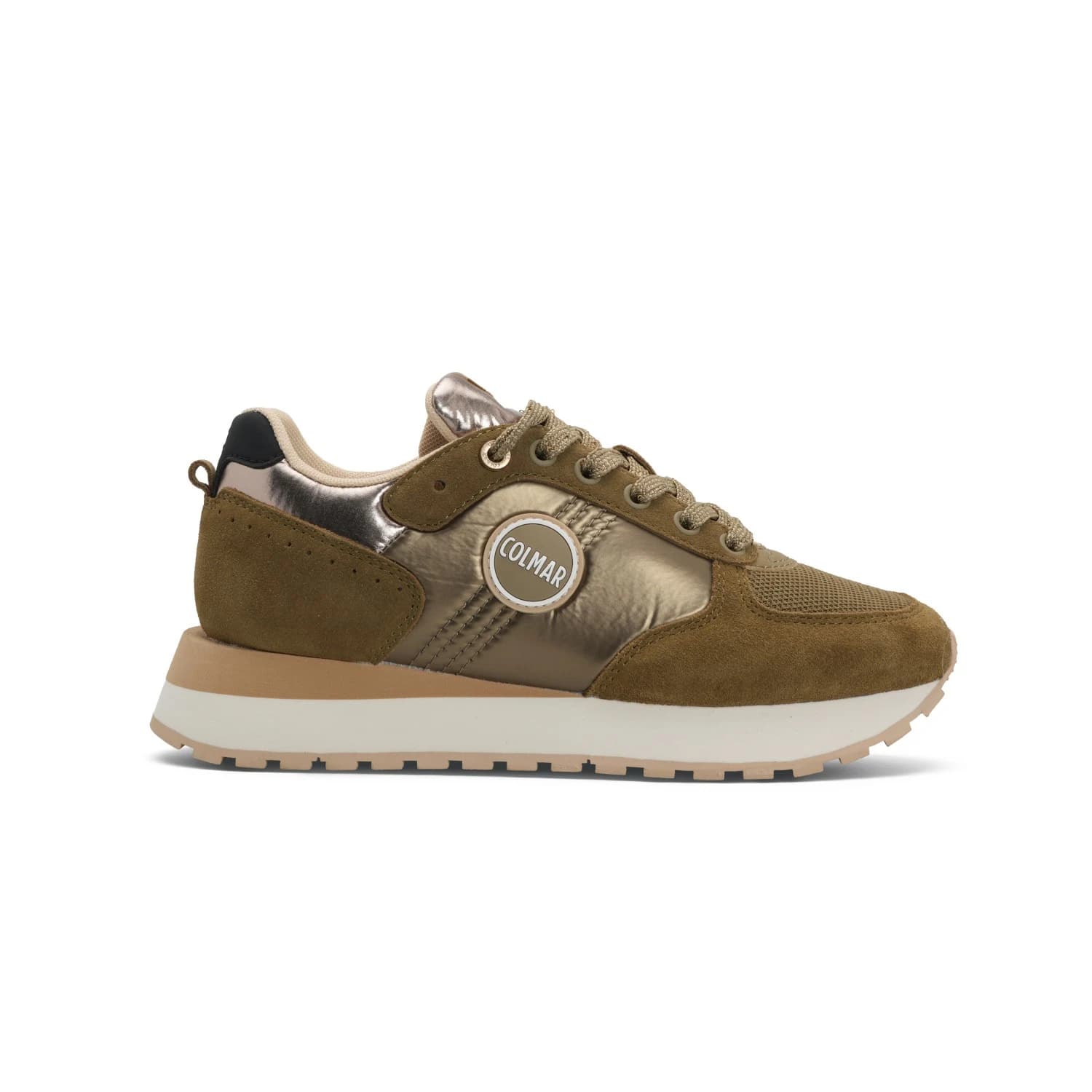 Дамски маратонки Colmar Active Women's Travis Authentic Sneakers - Khaki / Bronze