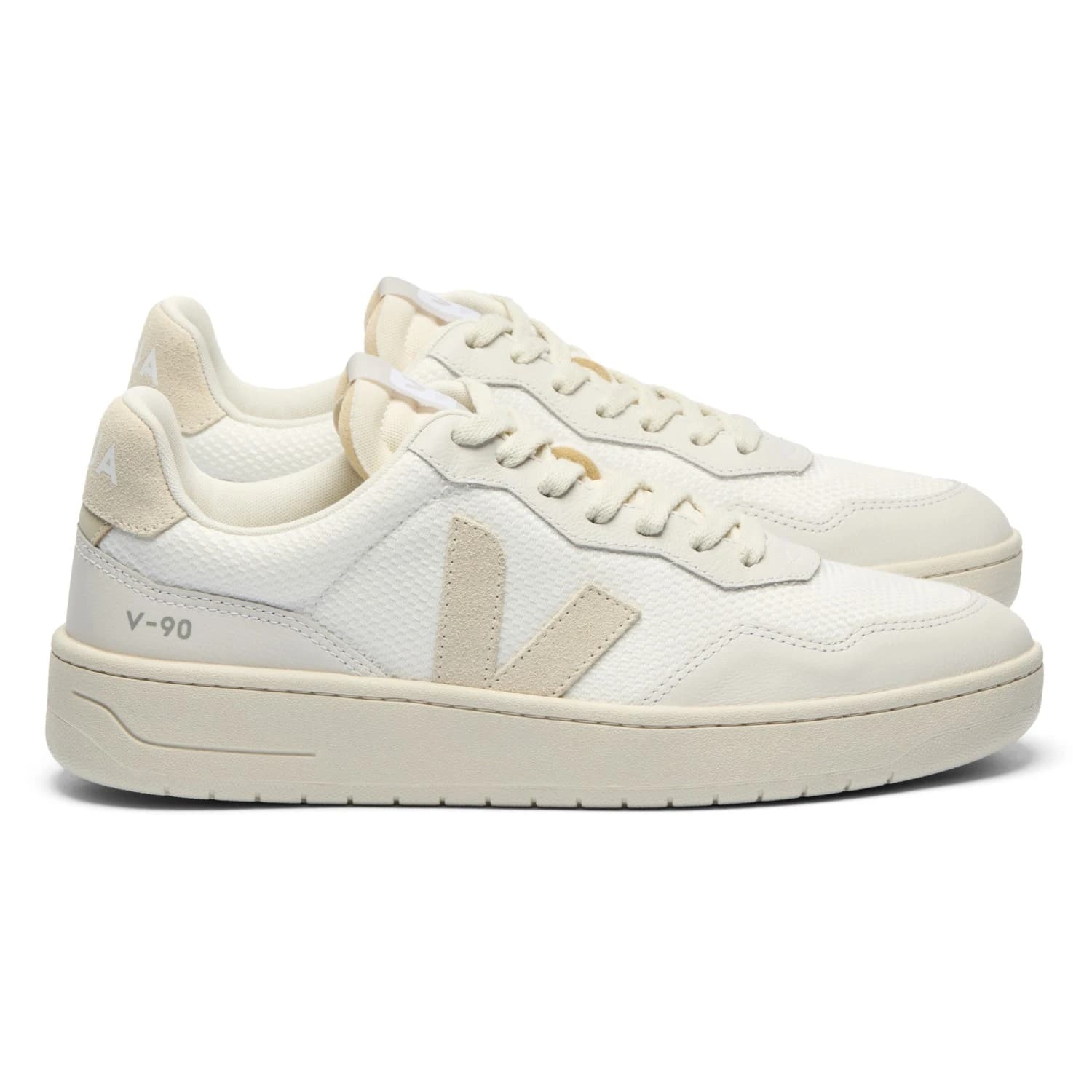 Дамски маратонки Veja Women's V-90 Sneakers - White Pierre