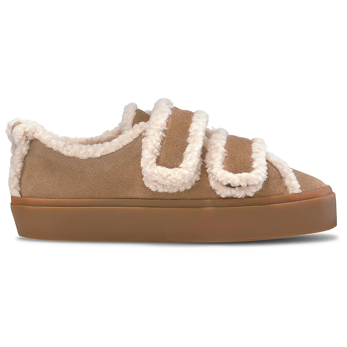 Дамски маратонки Inuikii Women's Shearling Low VC Sneakers - Light Beige