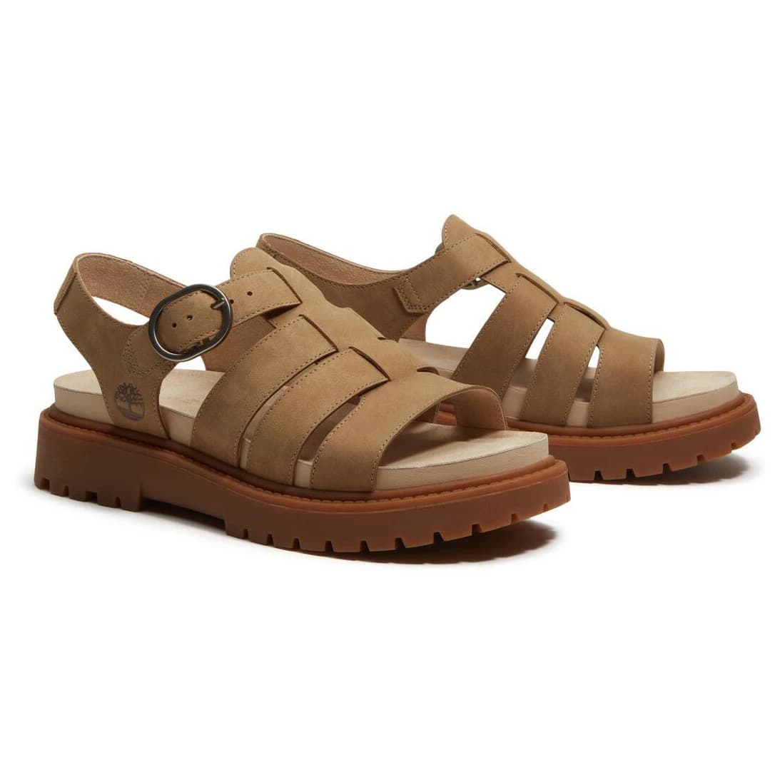 Дамски сандали Timberland Women's Clairemont Way Fisherman Sandal - Medium Beige Nubuck