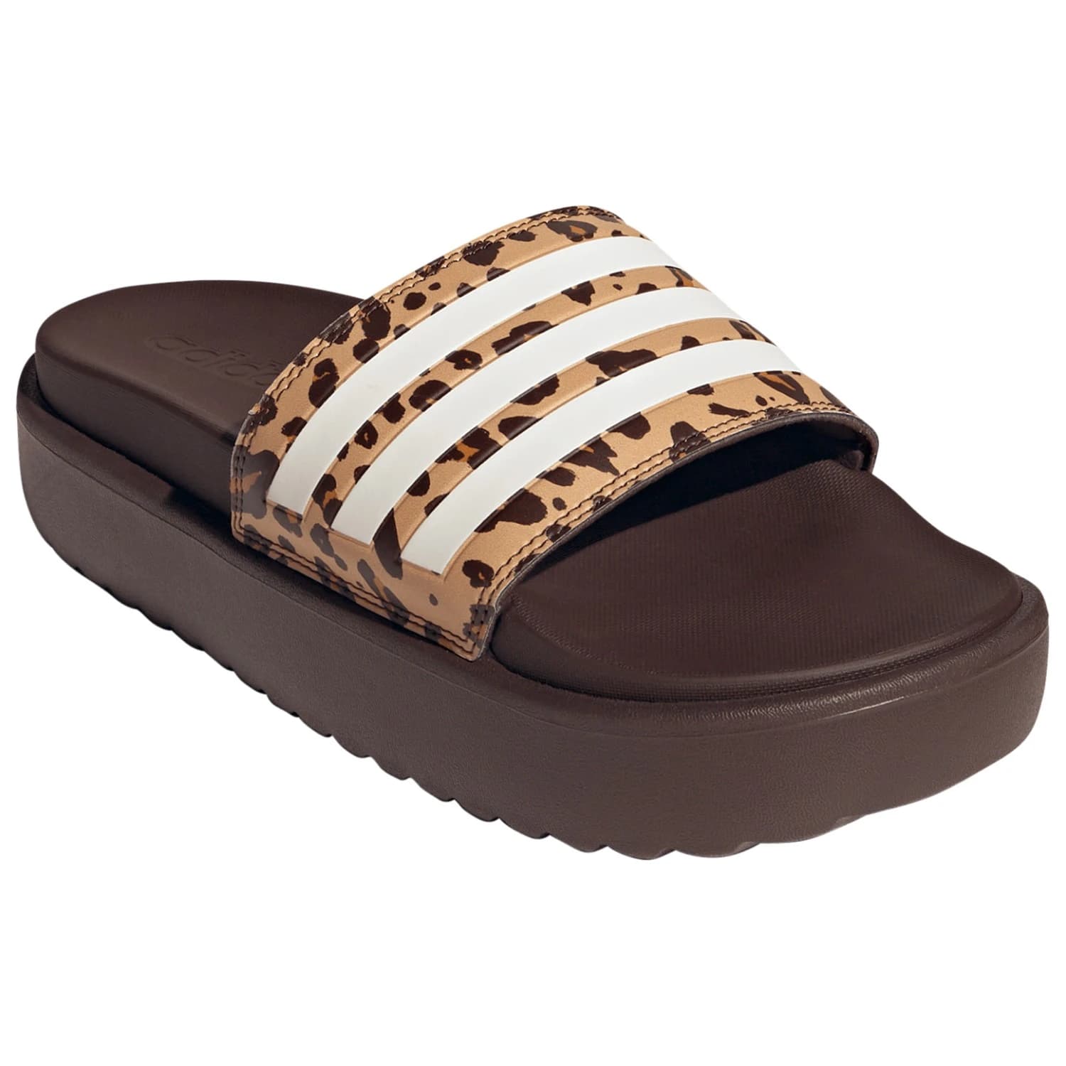 Дамски сандали adidas Women's Adilette Platform Sandals - Shadow Brown / FTWR White / Magic Beige