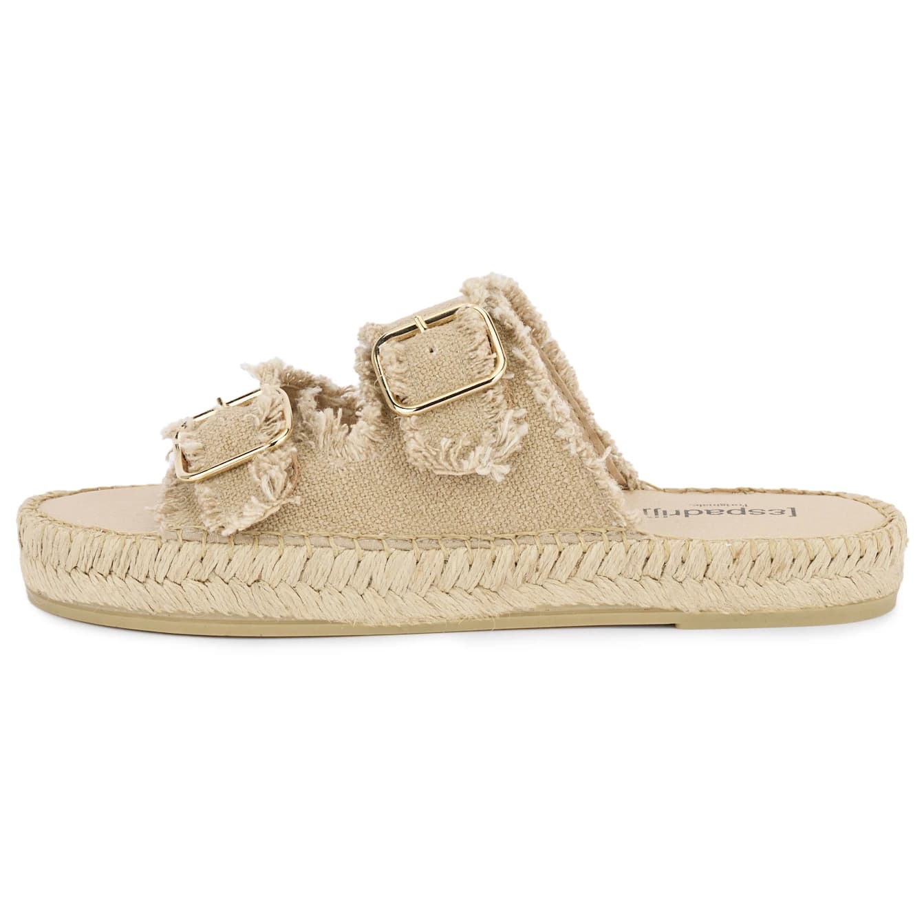 Дамски сандали Espadrij Women's Claquette Linen Sandals - Sable