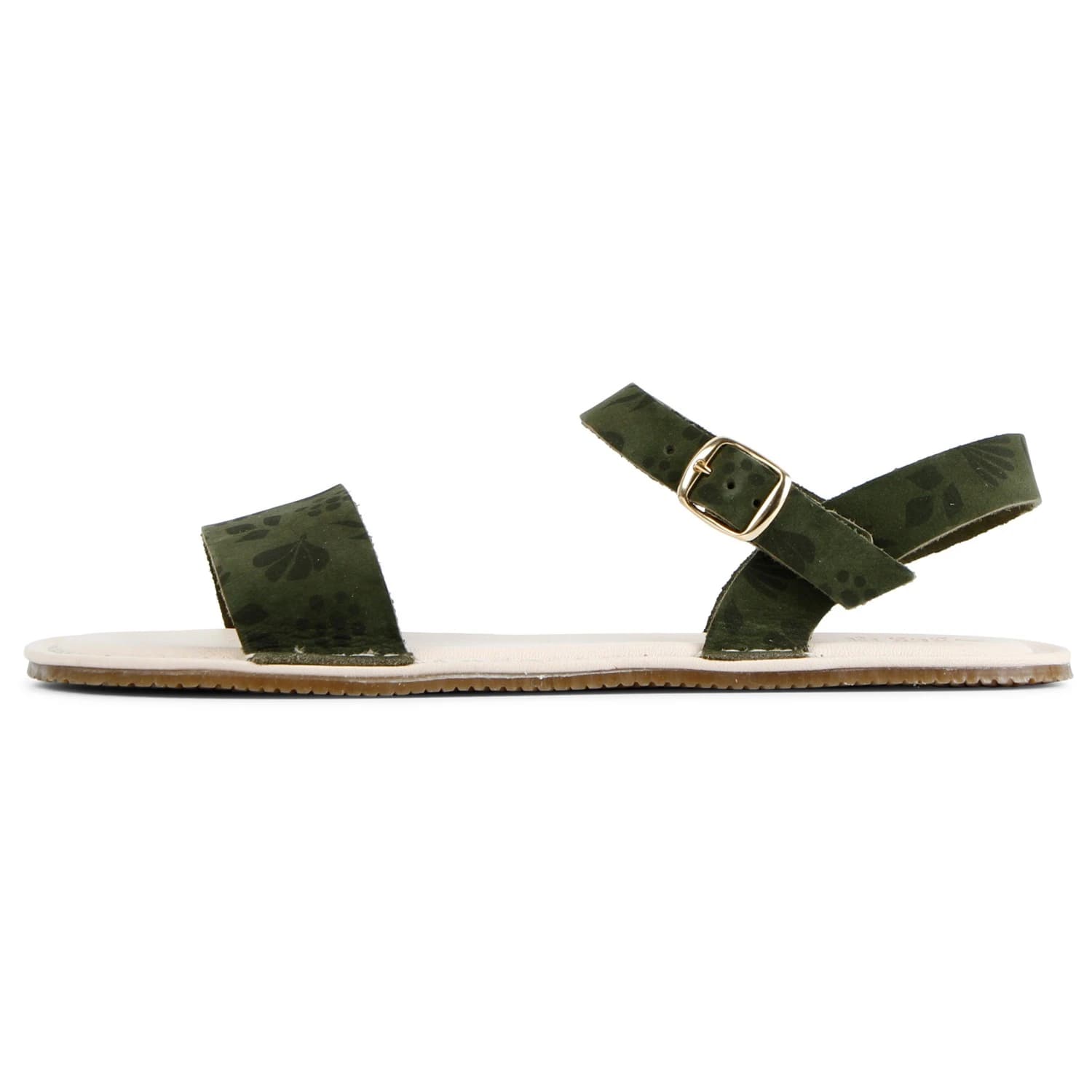 Дамски сандали Grand step shoes Women's Fira Barefoot Nubuk Sandals - Olive / Blooms