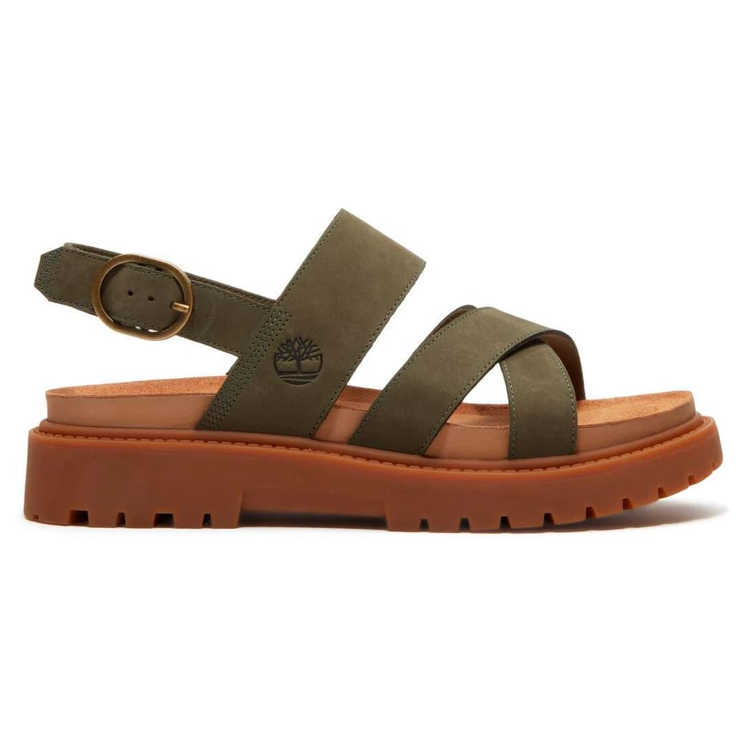 Дамски сандали Timberland Women's Clairemont Way Backstrap Sandal - Dark Green Nubuck