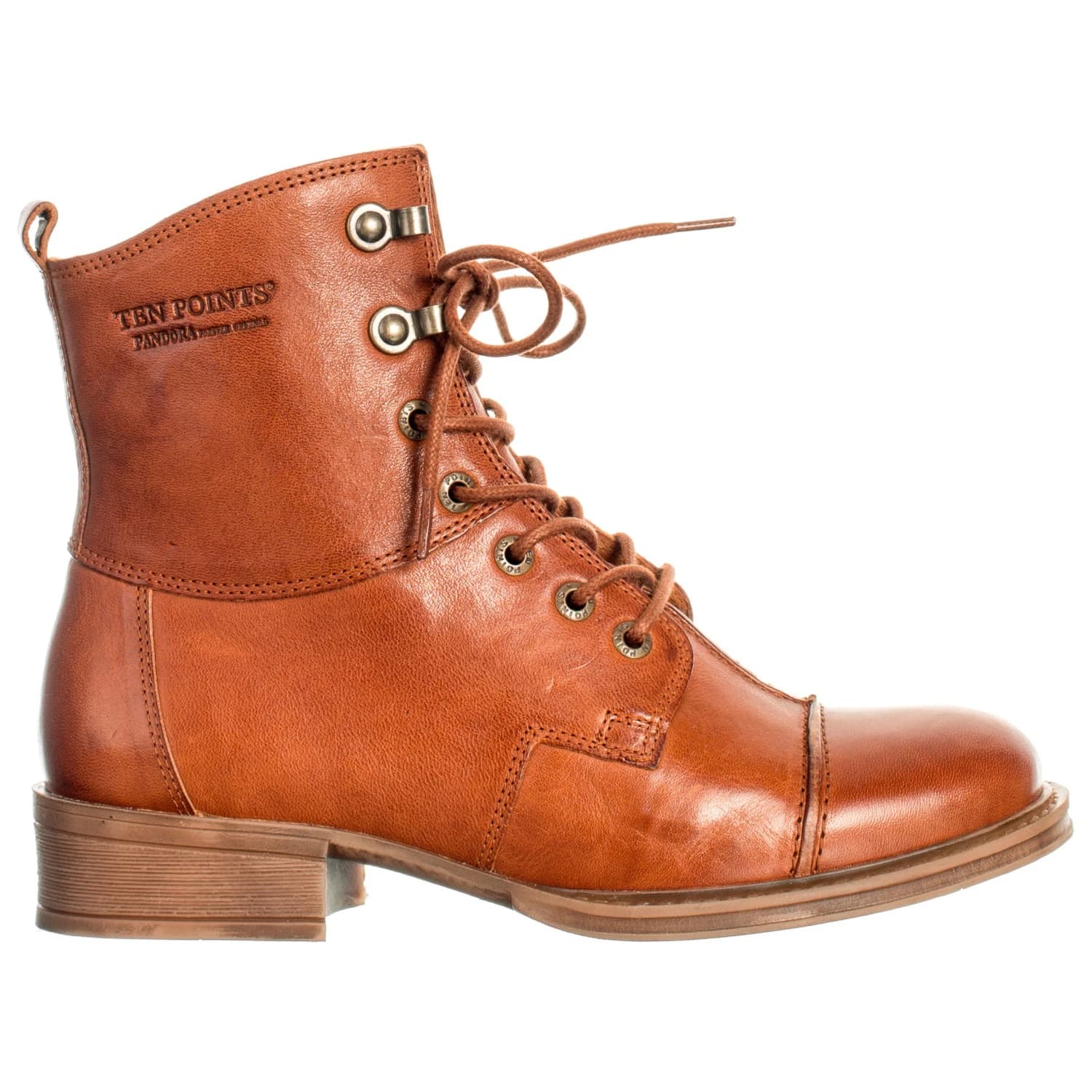 Дамски ежедневни боти Ten Points Women's Pandora Lace Boots Casual boots - Cognac