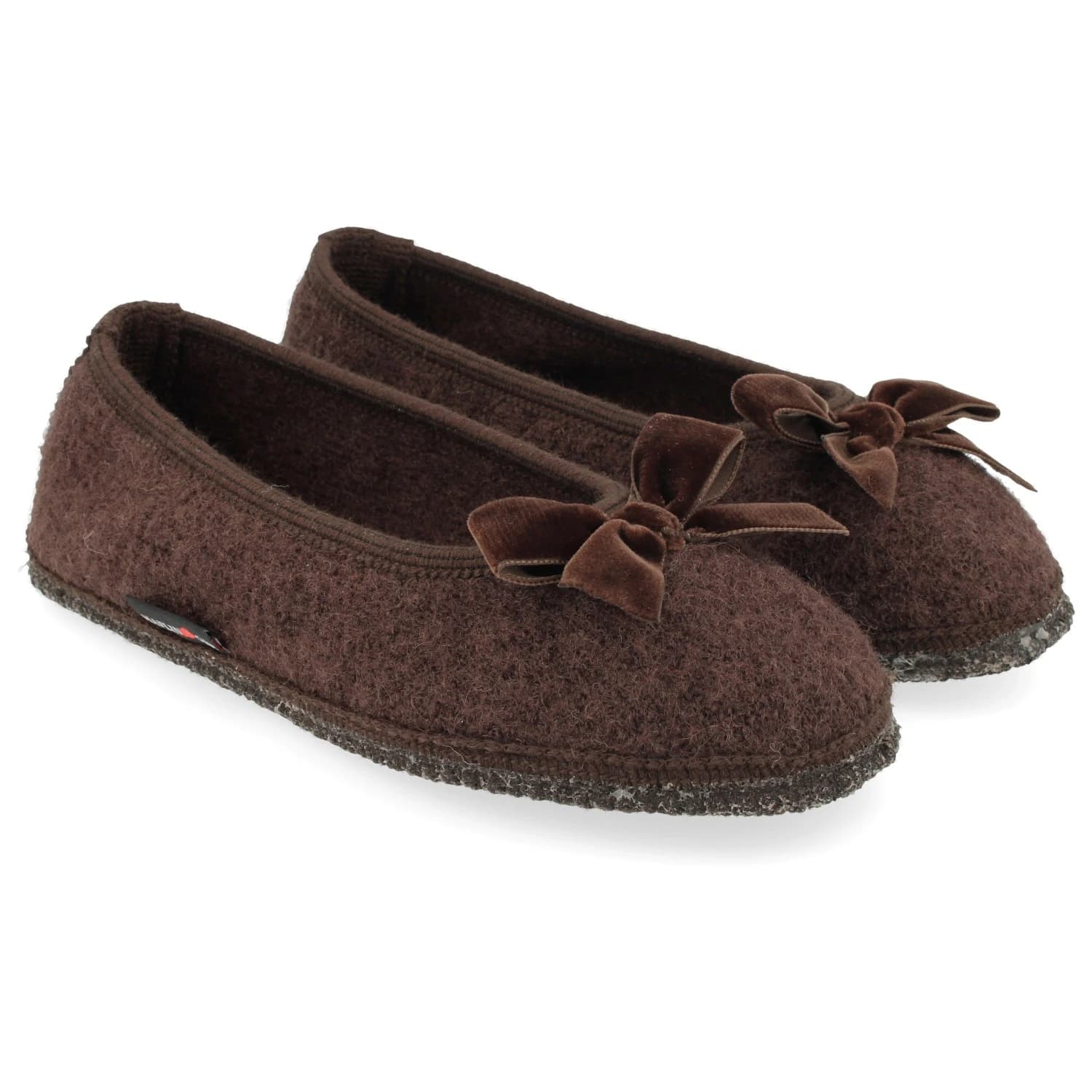 Дамски пантофи Haflinger Women's Fiocco Slippers - Dark Brown