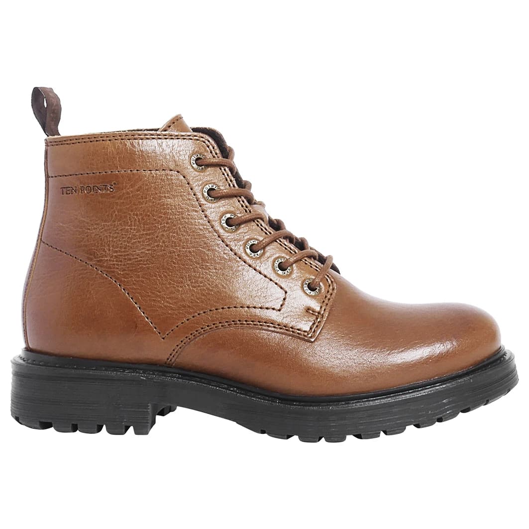 Дамски ежедневни боти Ten points Women's Berit Lace Boots Casual boots - Cognac