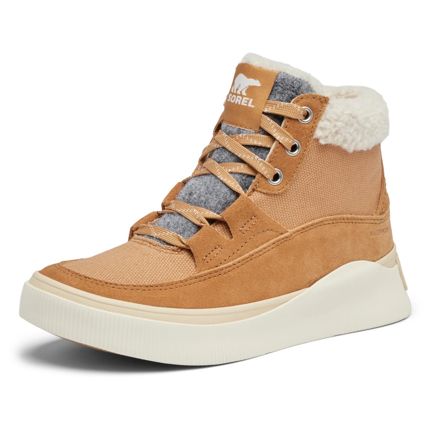Ежедневни боти Sorel Women's Out n About IV Mid Sneaker WP Casual boots - Tawny Buff / Honey White