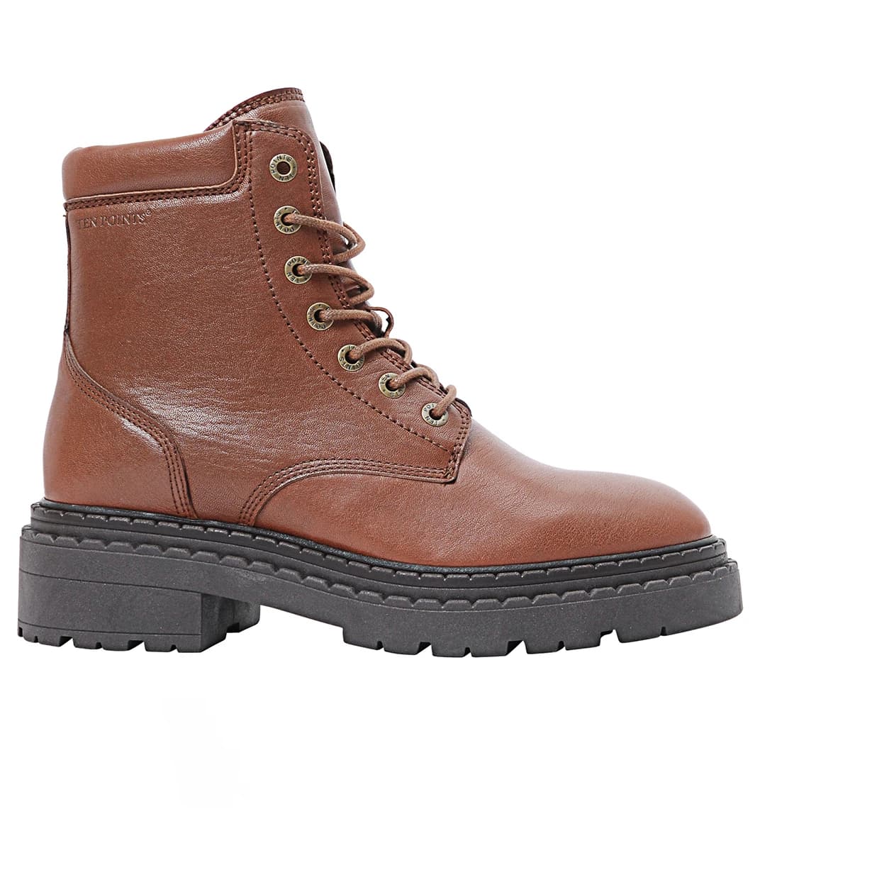 Дамски ежедневни боти Ten Points Women's Sonja Lace Boots Tanned Leather Casual boots - Brown