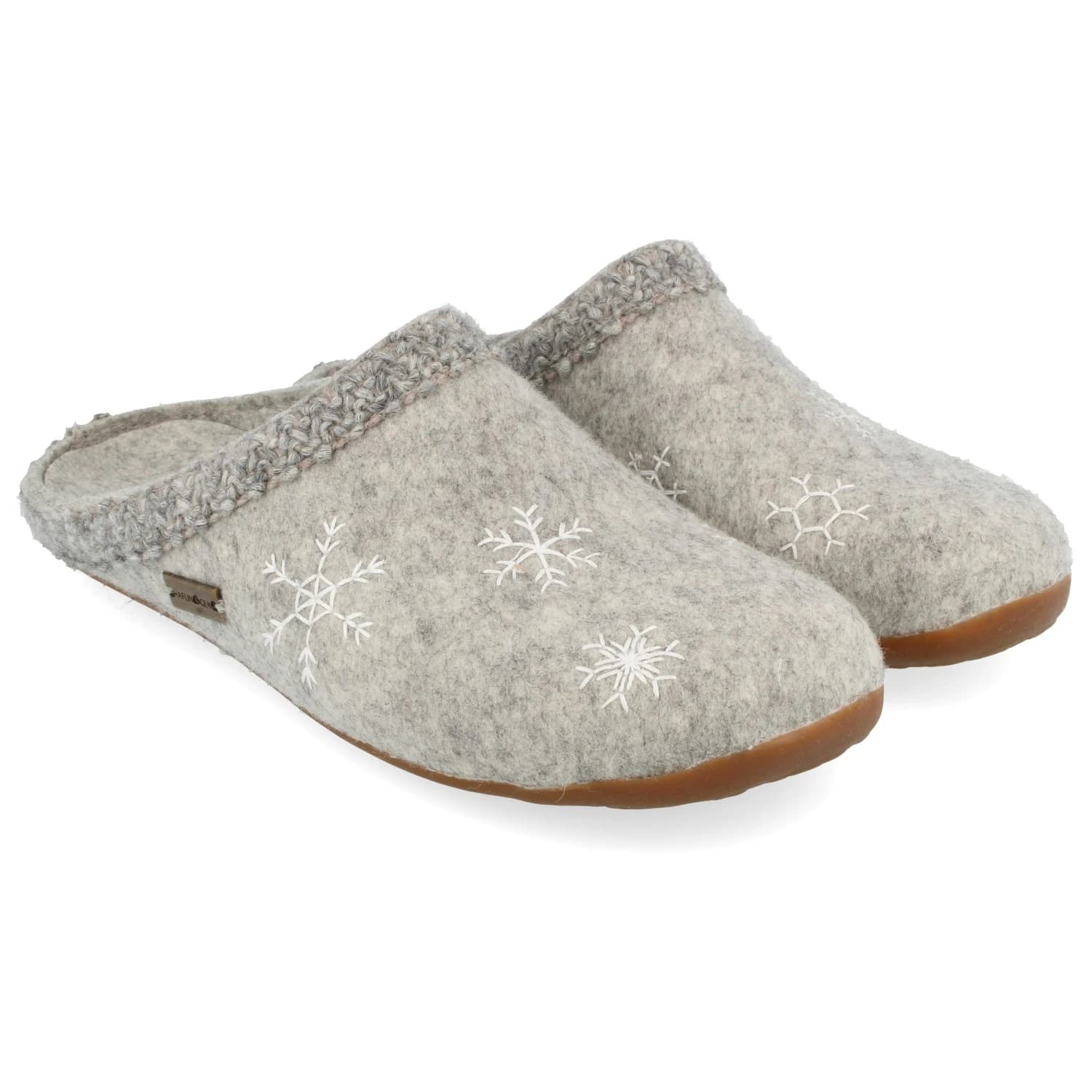 Дамски пантофи Haflinger Women's Everest Snowflake House slippers - Steingraumeliert