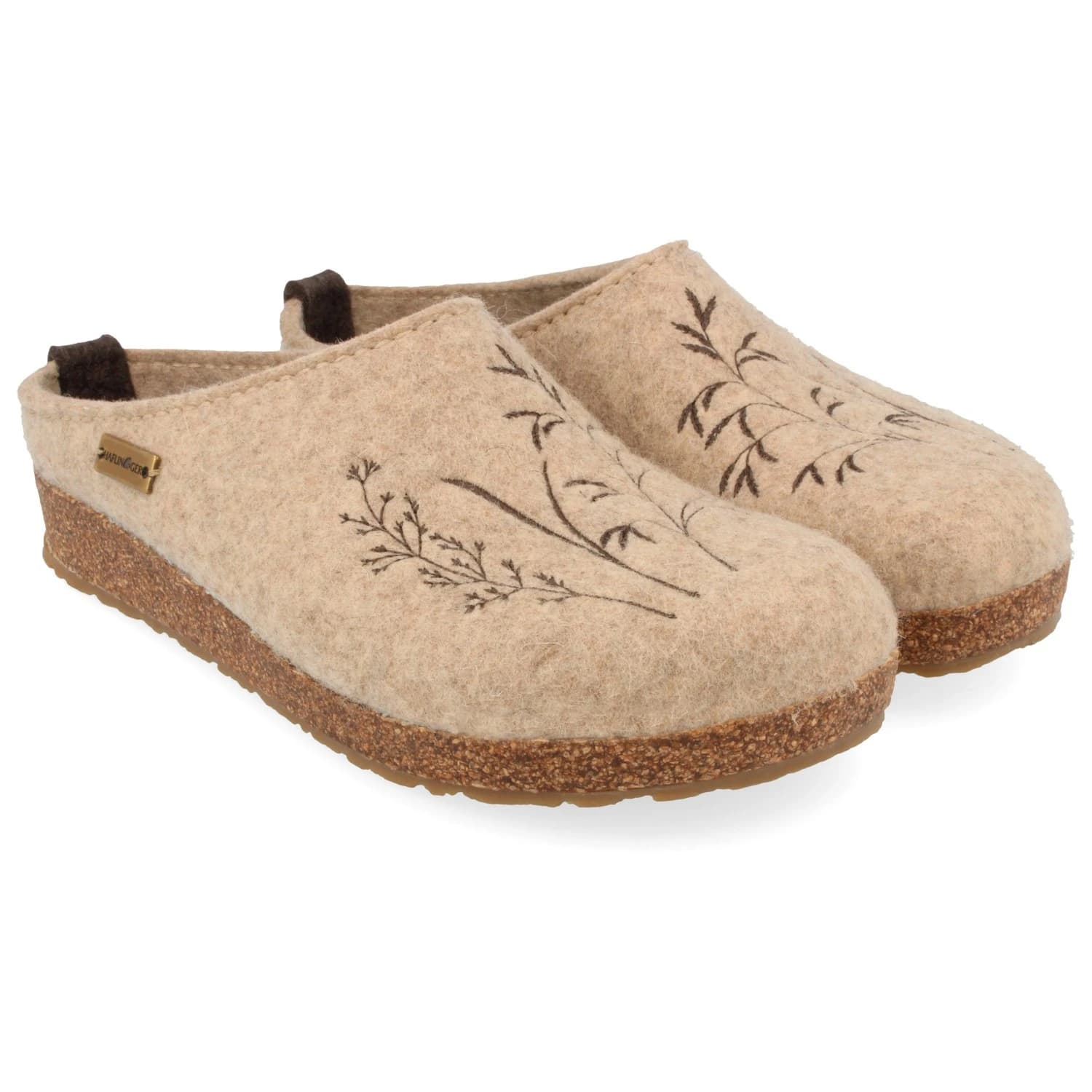 Дамски пантофи Haflinger Women's Grizzly Meadow Slippers - Beige Melange