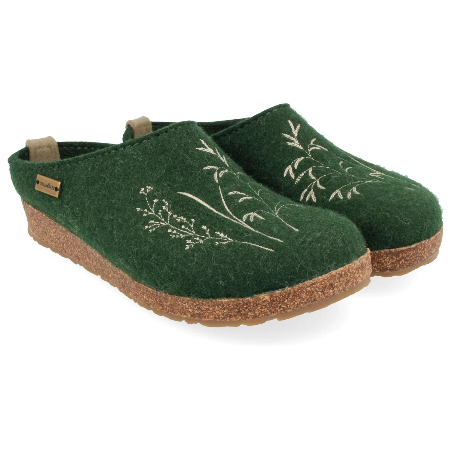 Дамски пантофи Haflinger Women's Grizzly Meadow Slippers - Yew