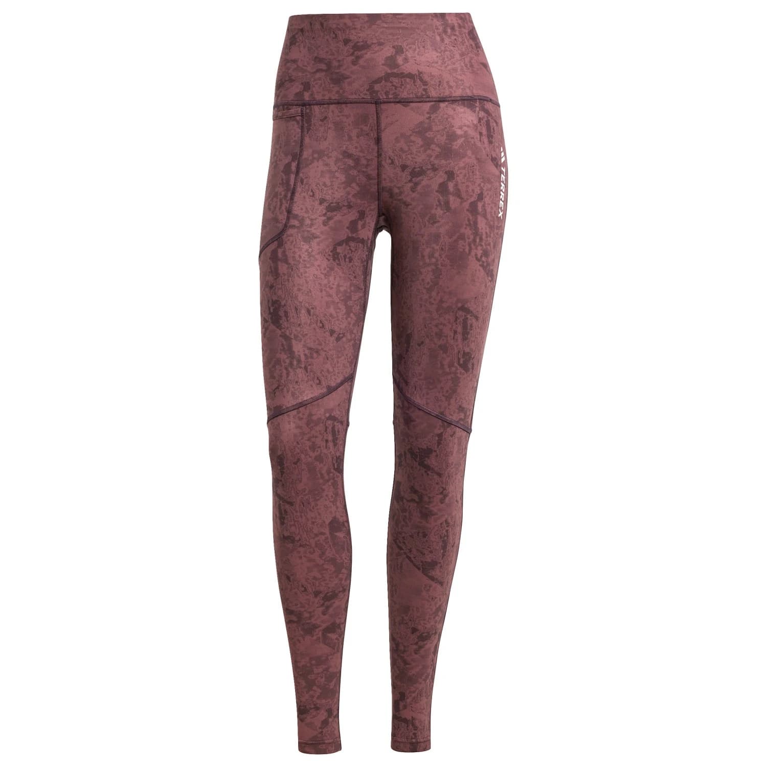 Дамски клин за бягане Adidas terrex Women's Terrex Multi All Over Printed Tights Running tights - Quiet Crimson