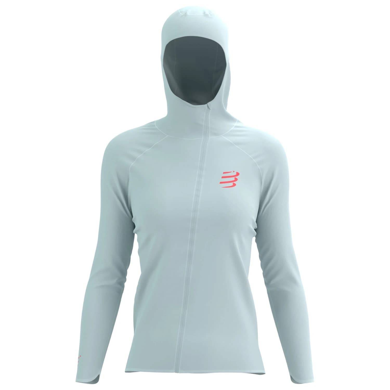 Дамско яке за бягане Compressport Women's Hurricane Waterproof 10/10 Jacket Running jacket - Grey Dawn / Fluo Red