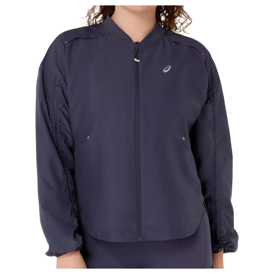 Дамско яке за бягане Asics Women's Nagino Run Adjustable Jacket Running jacket - Indigo Fog