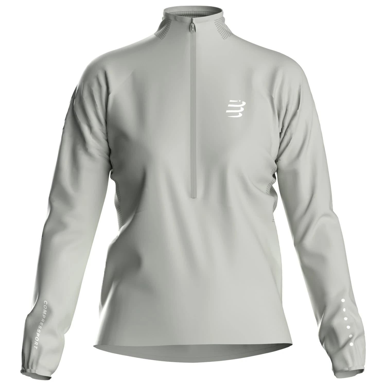 Дамско яке за бягане Compressport Women's Aura Windproof Jacket Running jacket - Gray Violet / Reflective White