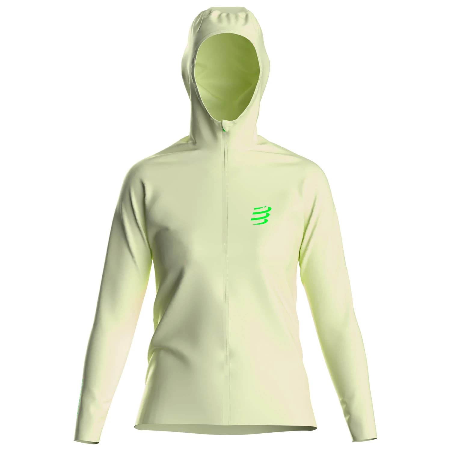Дамско яке за бягане Compressport Women's Hurricane Waterproof Jacket Running jacket - Lime Cream / Neon Green