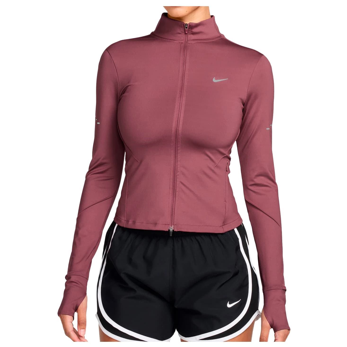 Дамско яке за бягане Nike Women's Swift Dri-Fit Full Zip Jacket Running jacket - Pink Smoke / Reflective Silver