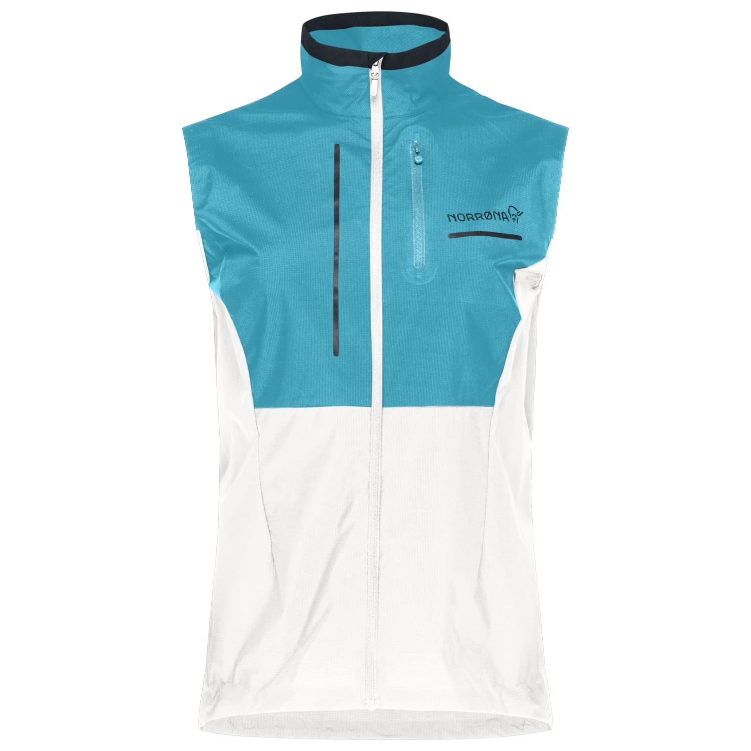 Дамски елек за бягане Norrøna Women's Senja Aero90 Vest Running vest - Brittany Blue / Snow White