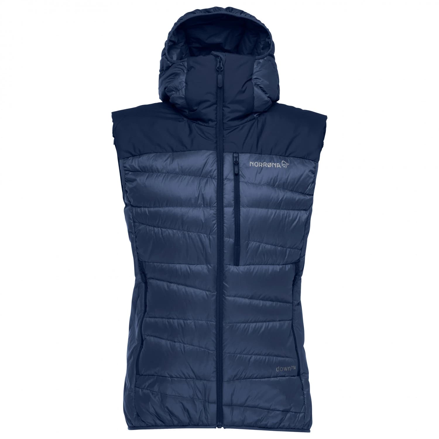 Дамски пухен елек Norrøna Women's Falketind Down750 Vest Down vest - Indigo Night