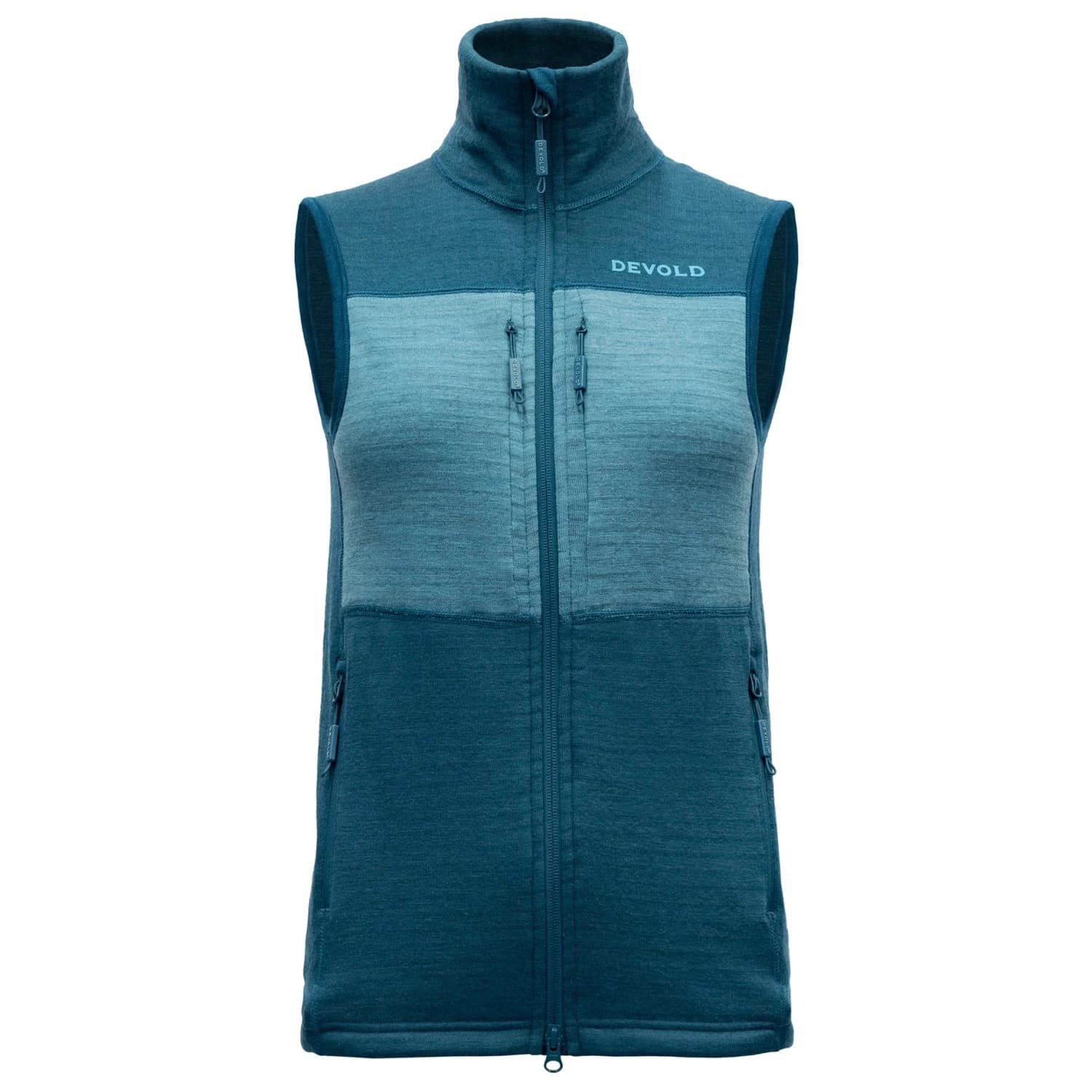 Вълнен елек Devold Women's Egga Grid Merino Vest Wool vest - Flood / Moon