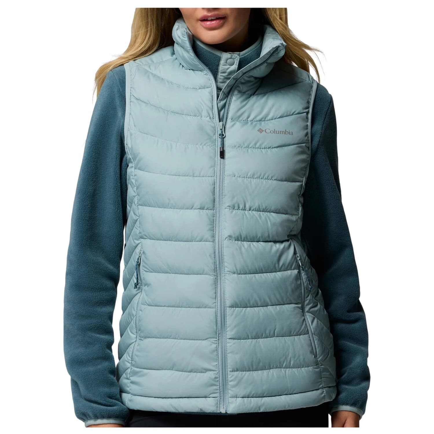 Дамски синтетичен елек Columbia Women's Powder Lite II Vest Synthetic vest - Crushed Blue
