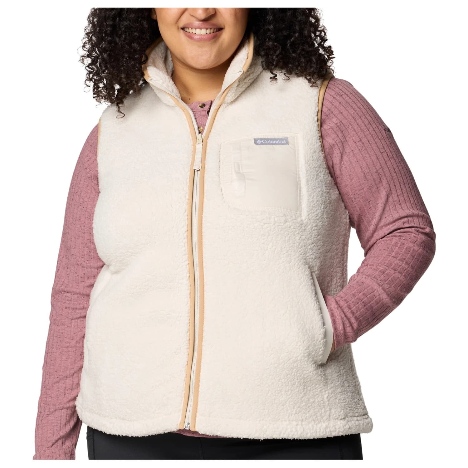 Дамски поларен елек Columbia Women's West Bend Vest II Fleece vest - Chalk