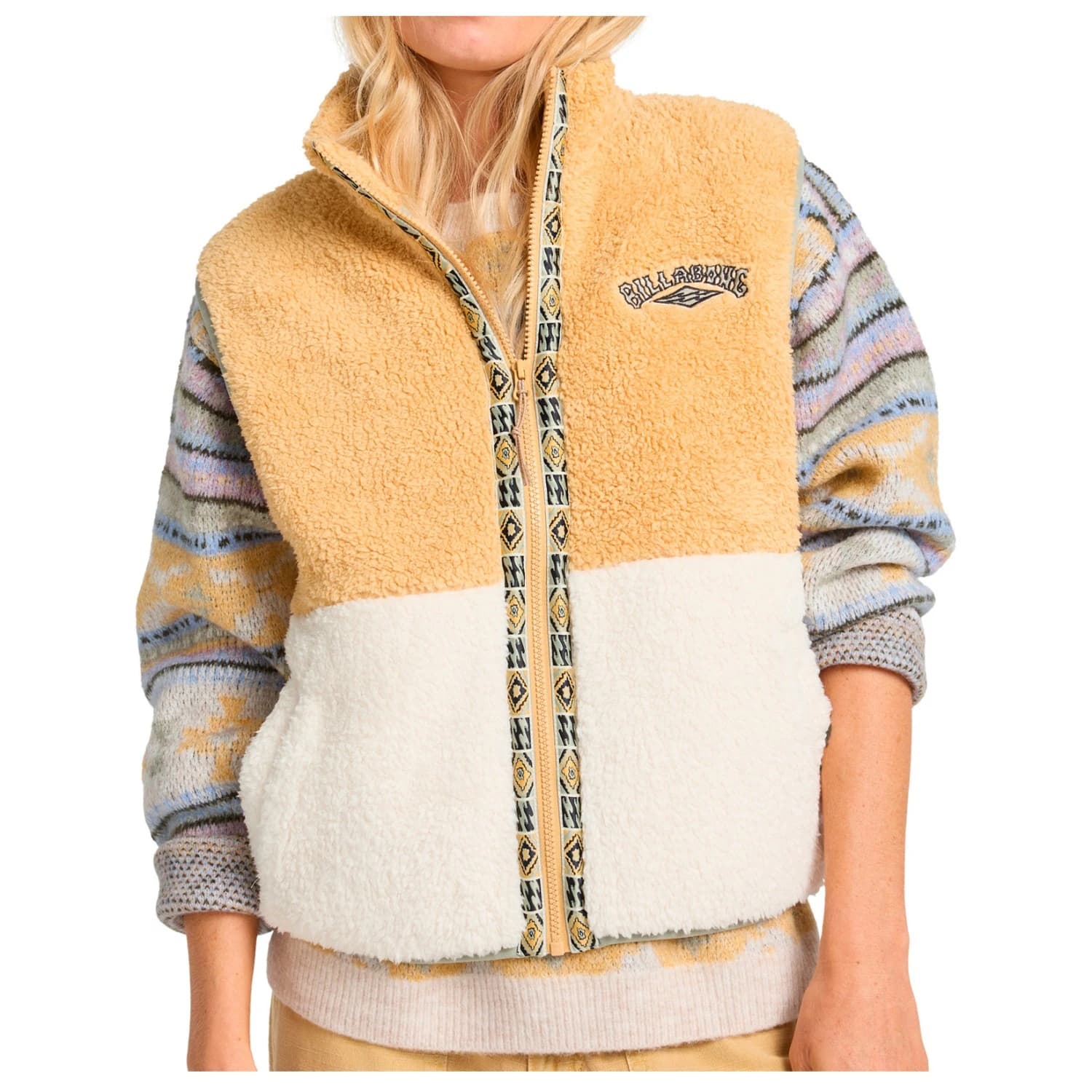 Дамски поларен елек Billabong Women's Go On Hike Fleece vest - Hemp II