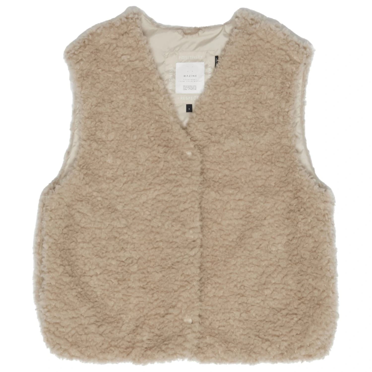 Дамски поларен елек Mazine Women's Faux-Fur Vest Fleece vest - Natural