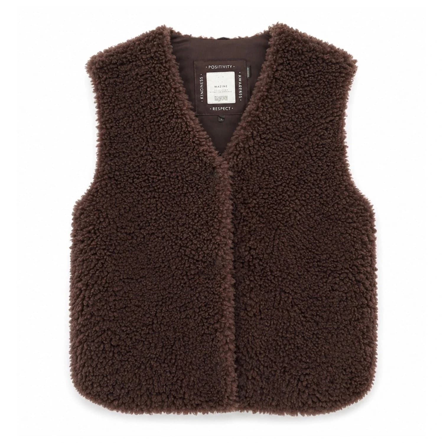 Поларен елек Mazine Women's Faux-Fur Vest Fleece vest - Black Coffee