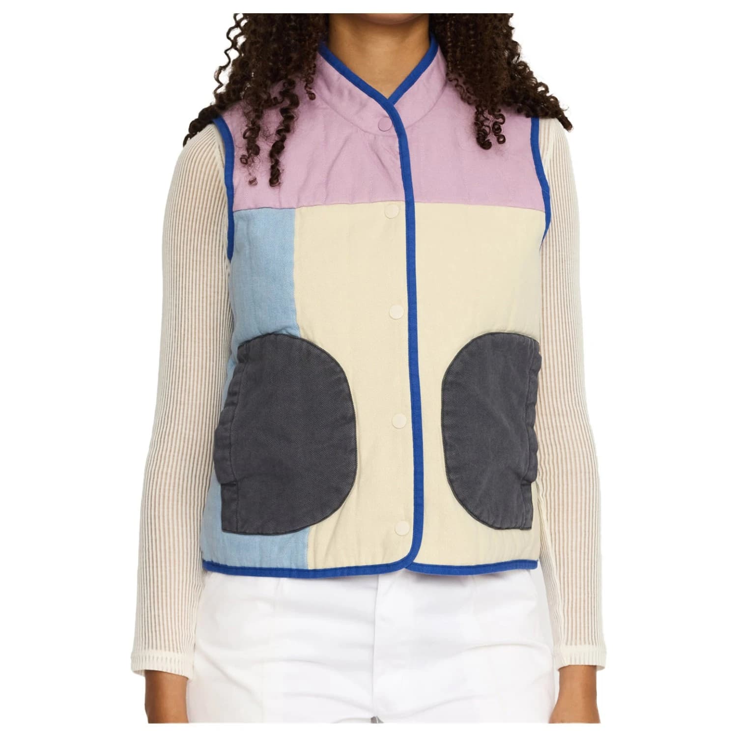 Дамски вълнен елек Selfhood Women's Quilted Vest Casual vest - Lightpurple