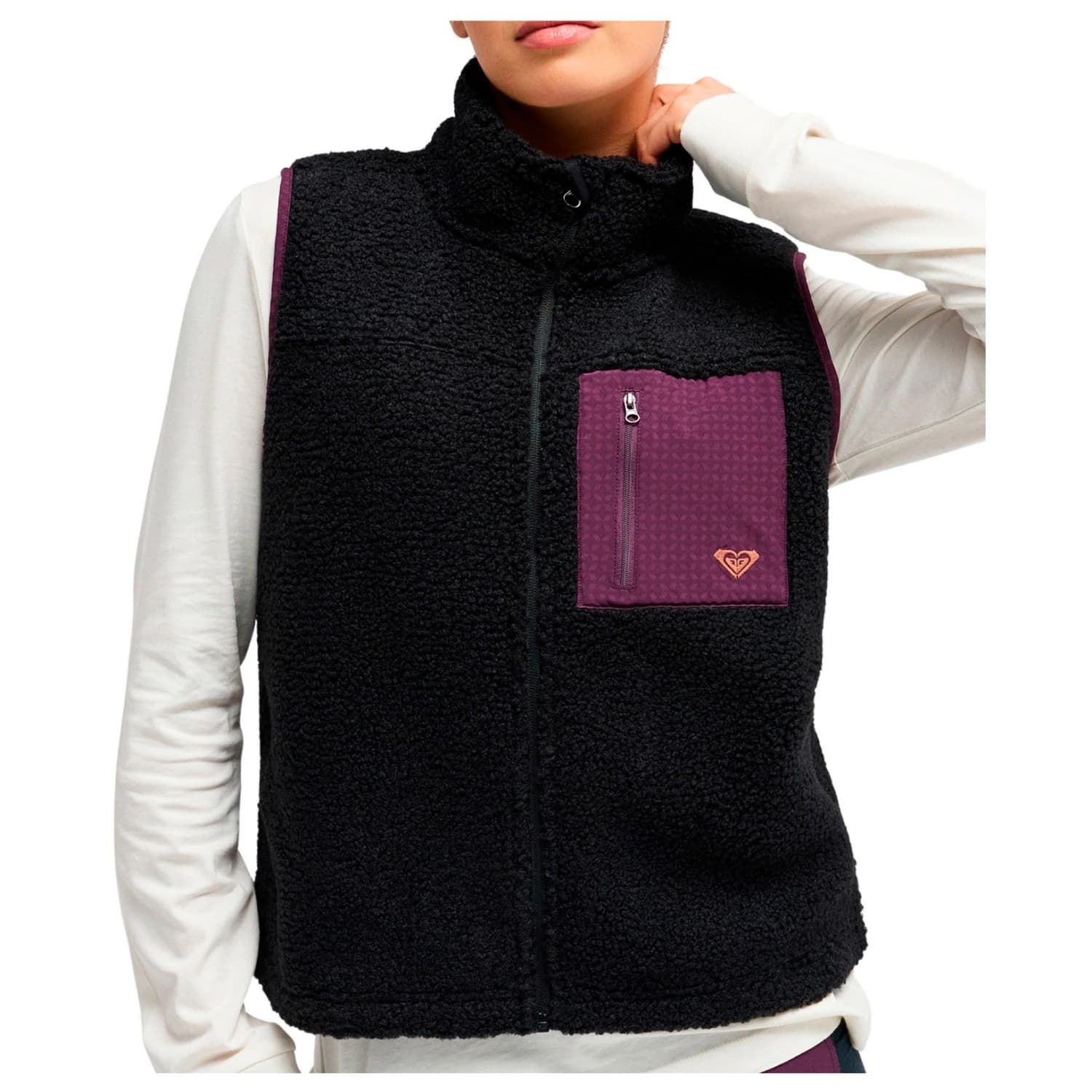 Дамски поларен елек Roxy Women's Boundless Spirit Vest 2 Fleece vest - Anthracite