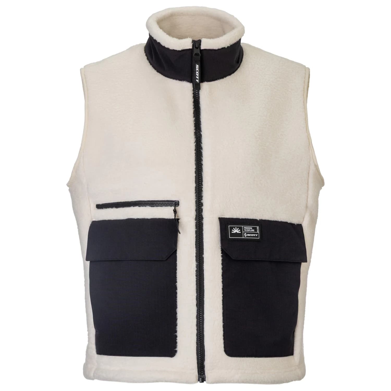 Дамски поларен елек Scott Women's Vest Escape Heritage Pile Fleece vest - Latte Beige / Black