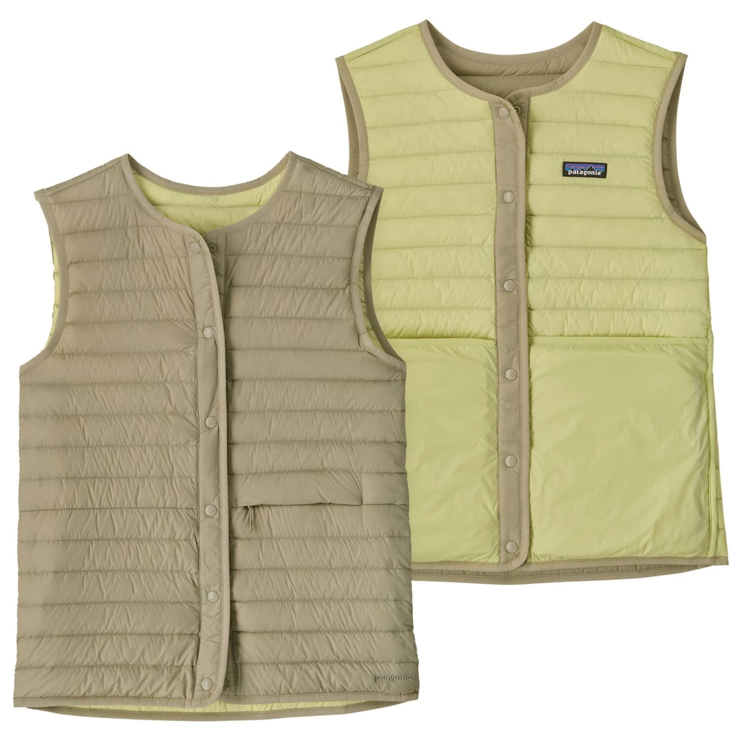 Дамски пухен елек Patagonia Women's Lightweight Reversible Down Sweater Vest Down vest - Weathered Stone