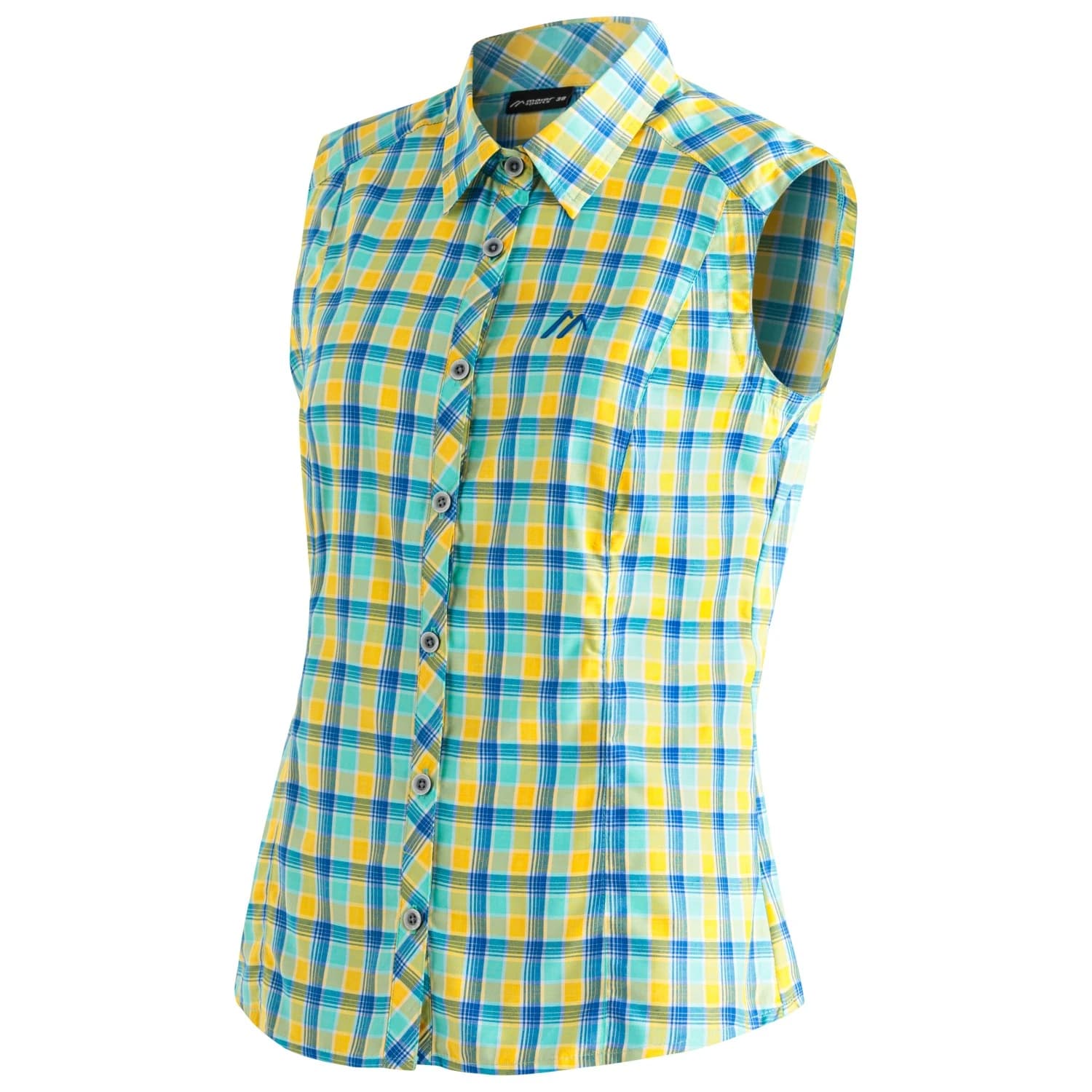 Дамска блуза Maier sports Women's Paloma Blouse - Blue Yellow Check
