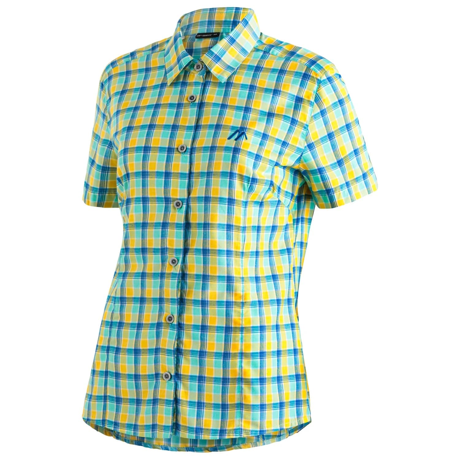 Дамска блуза Maier sports Women's Philina Blouse - Blue Yellow Check