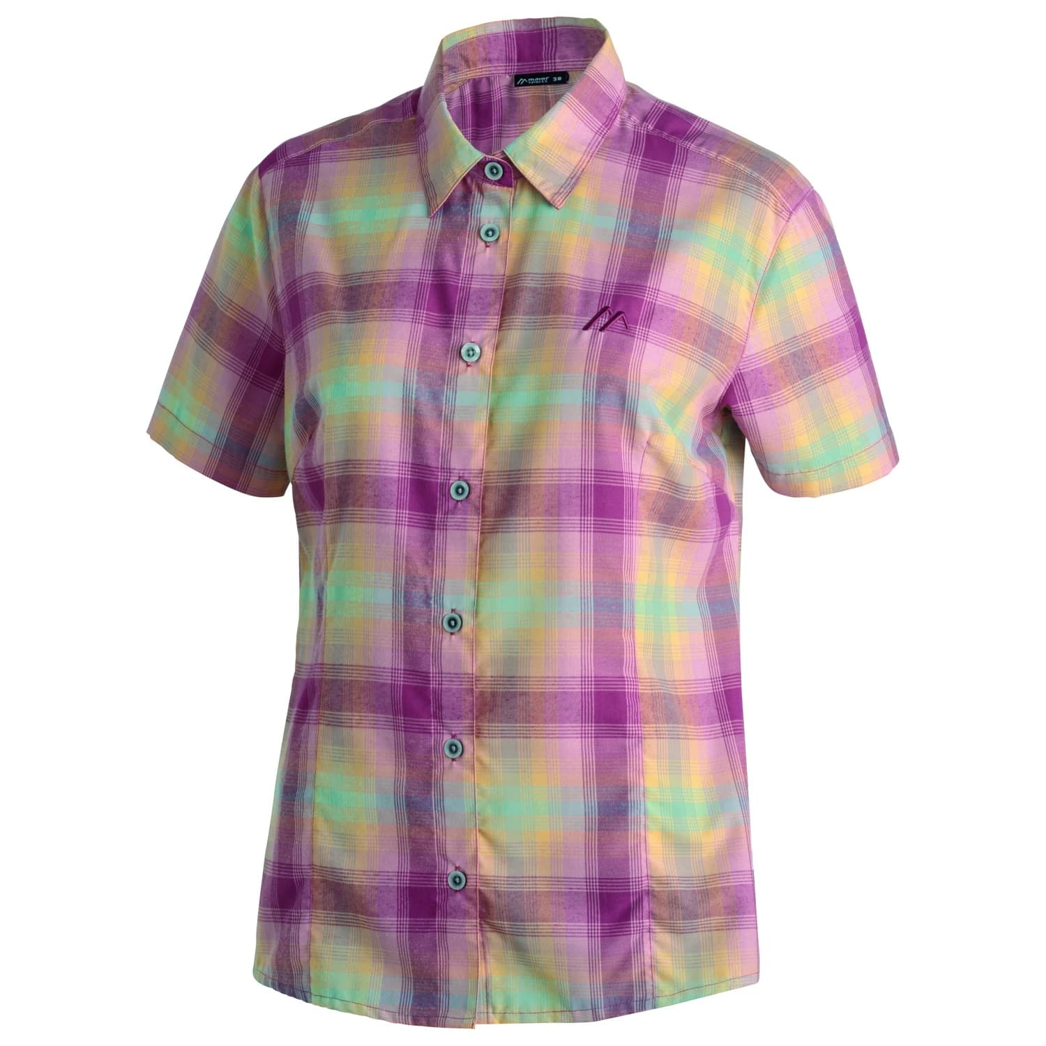 Дамска блуза Maier Sports Women's Philina Blouse - Lilac / Berry / Yellow / Check