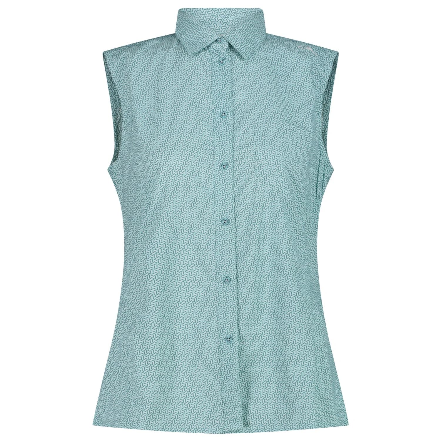 Дамска блуза CMP Women's Sleeveless Shirt Blouse - Lagoon / Off White