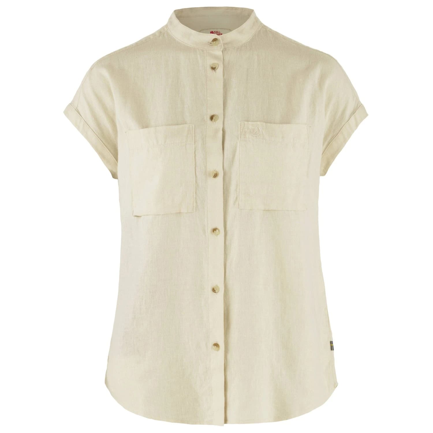 Дамска риза с копчета Fjällräven Women's Övik Hemp Shirt S/S Shirt - Chalk White