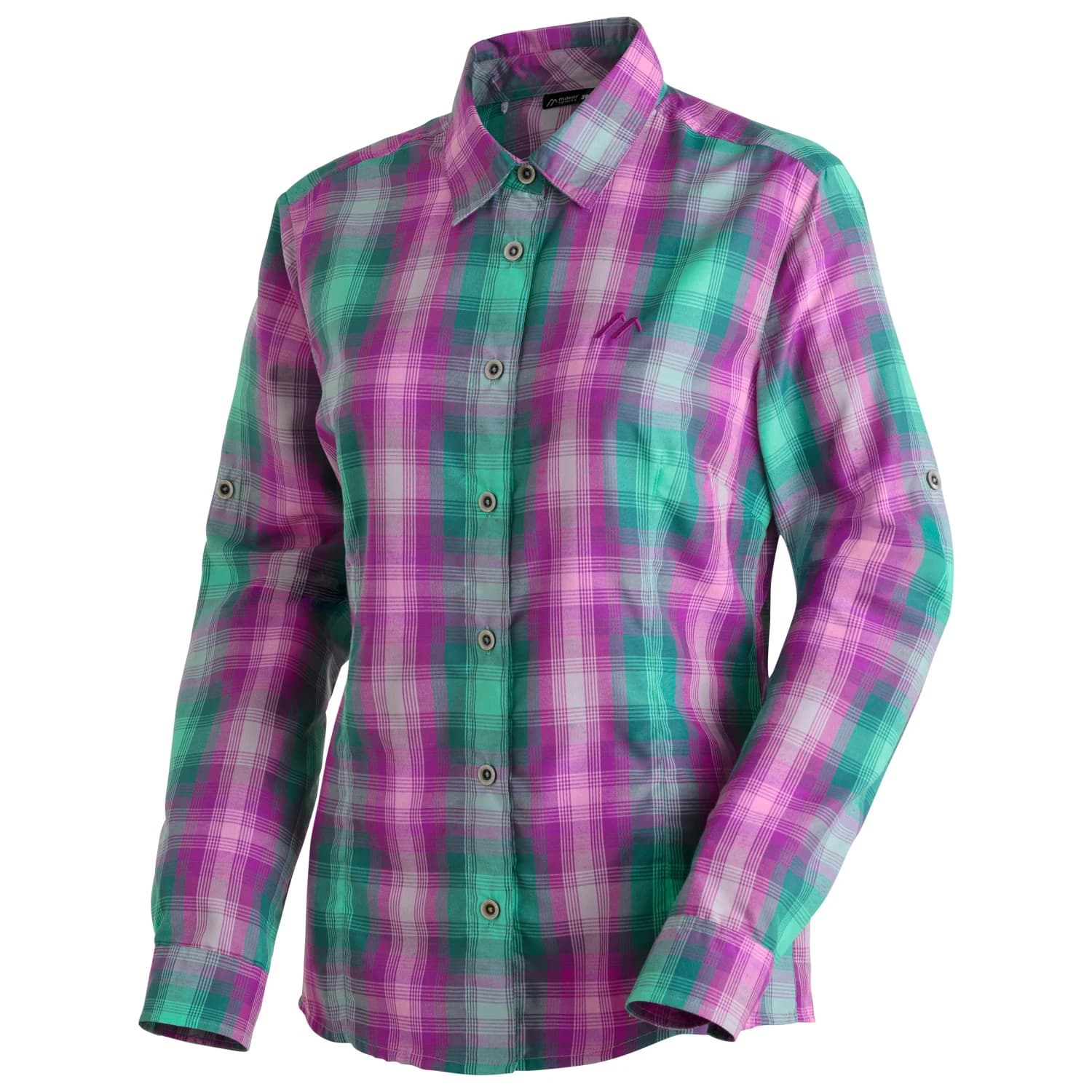 Блуза Maier Sports Women's Nanni Blouse - Lilac / Berry / Green / Check